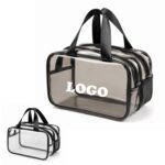 Custom Double Layer Clear Toiletry Bag