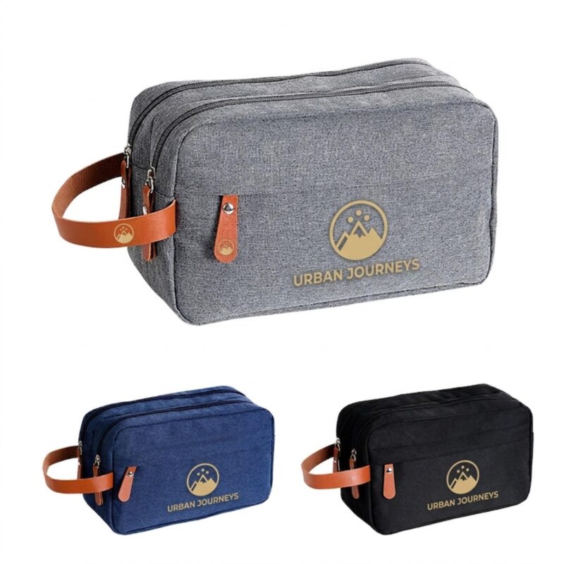 Custom Double-Layer Oxford Travel Toiletry Bag