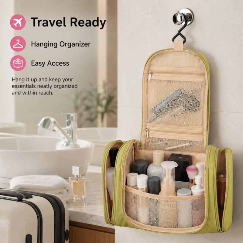 Custom Double Opening Travel Toiletry Bag - 4