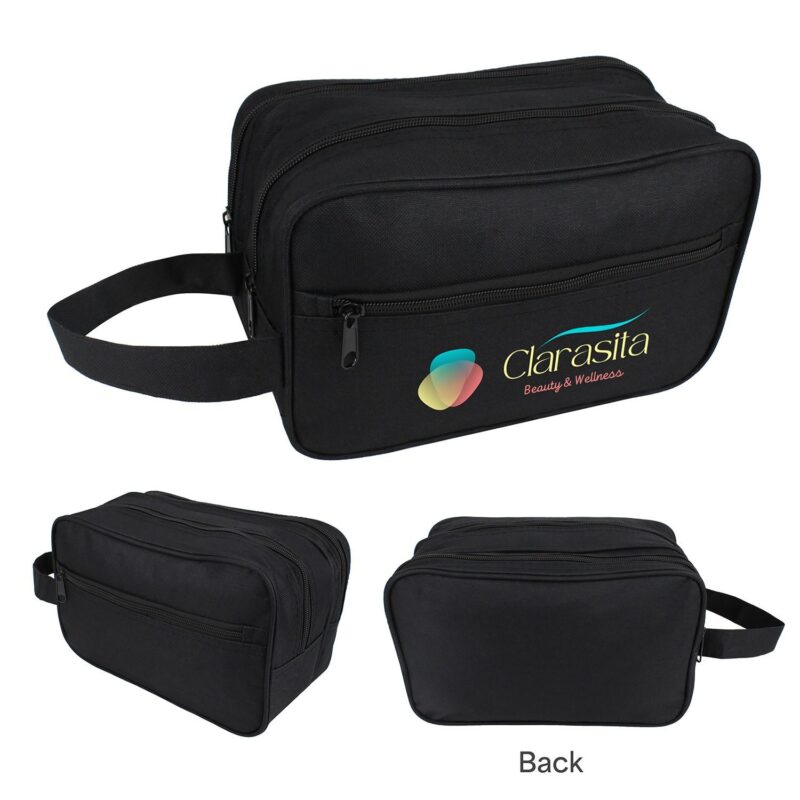 Double-Zipper-Toiletry-Bag-TB25724 Custom Double Zipper Toiletry Bag