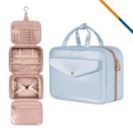 Custom DryStow Foldable Hanging PU Leather Toiletry Bag - 4