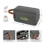 Custom Dual Compartment Travel Toiletry Bag with Tech Organizer Pocket - 1