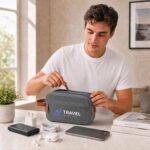 Custom Dual Compartment Travel Toiletry Bag with Tech Organizer Pocket - 3