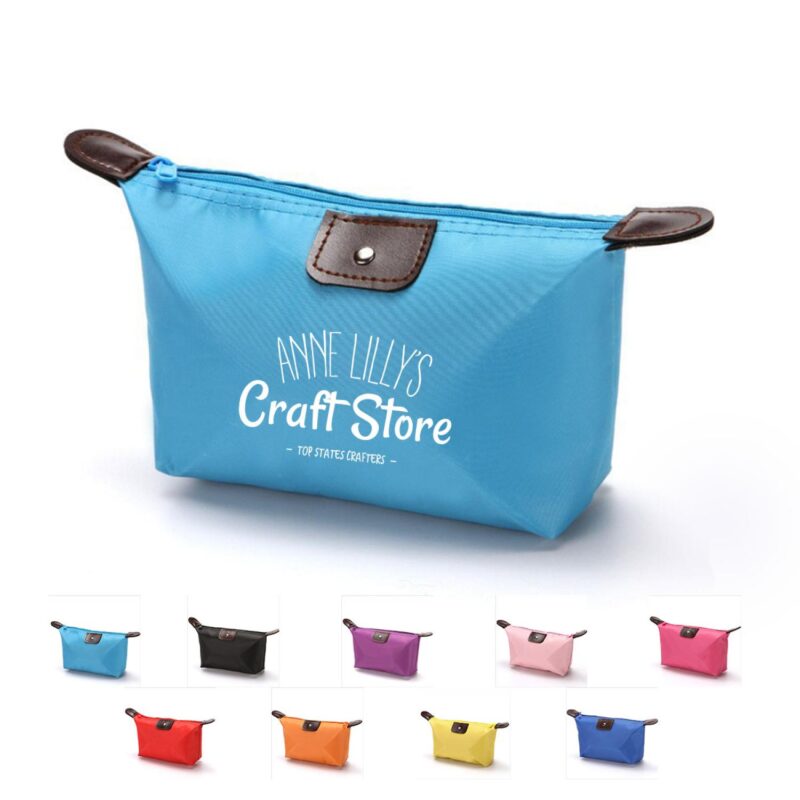 Custom Dumpling-shaped Nylon Waterproof Cosmetic Toiletry Bag