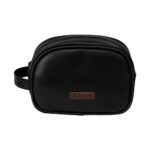 Custom Essentials Vegan Leather Toiletry Bag w/ Strap - 8x4x3.75"