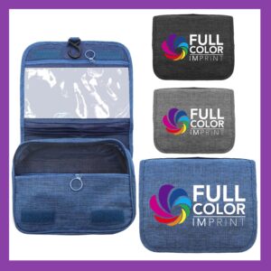 Custom FULL COLOR Hanging Travel Toiletry Bag