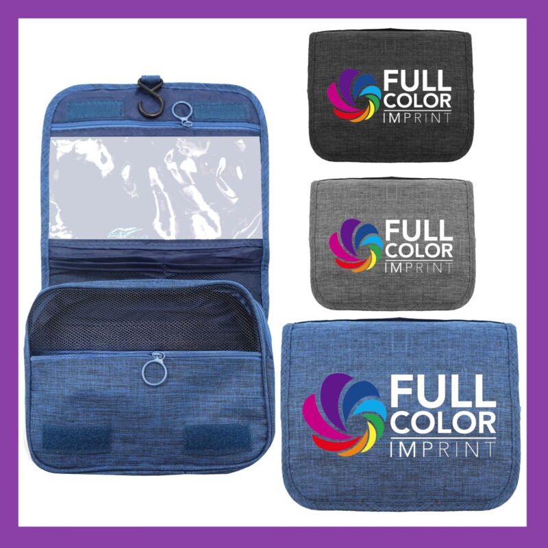 Custom FULL COLOR Hanging Travel Toiletry Bag