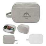 Custom Finley Rpet Waffle Knit Toiletry Bag