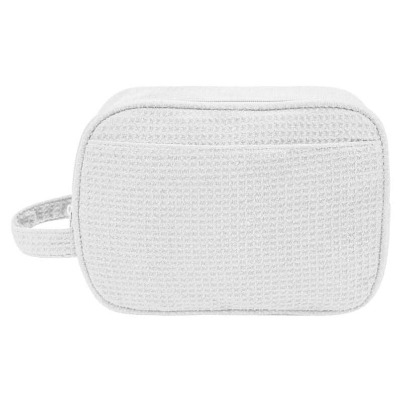 Custom Finley Rpet Waffle Knit Toiletry Bag - 3