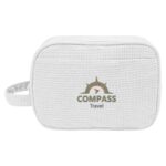 Custom Finley Rpet Waffle Knit Toiletry Bag - 4