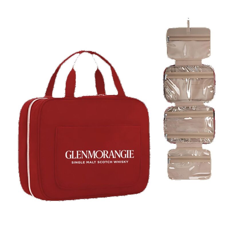 Custom Fold Up Toiletry Bag with Hanging Hook