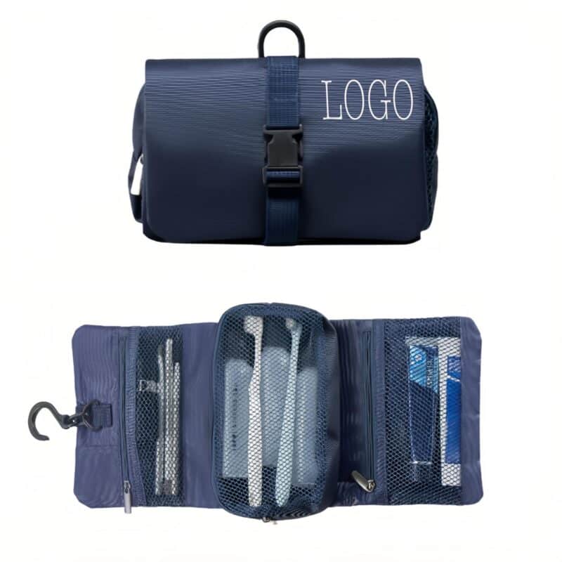 Foldable-Hanging-Toiletry-Bag-With-Snap-Buckle-GLISXFW097 Custom Foldable Hanging Toiletry Bag With Snap Buckle
