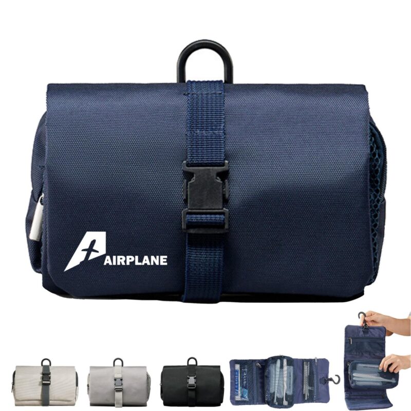 Custom Foldable Hanging Toiletry Bag with Hook