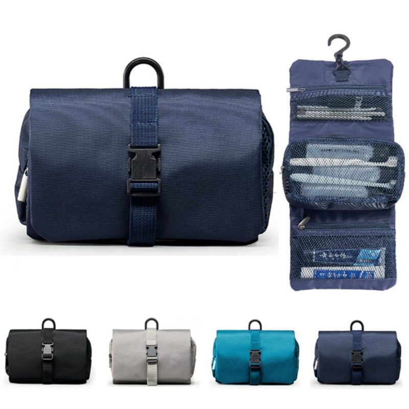 Custom Foldable Toiletry Bag With Buckle And Hook - 1