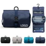 Custom Foldable Toiletry Bag With Buckle And Hook