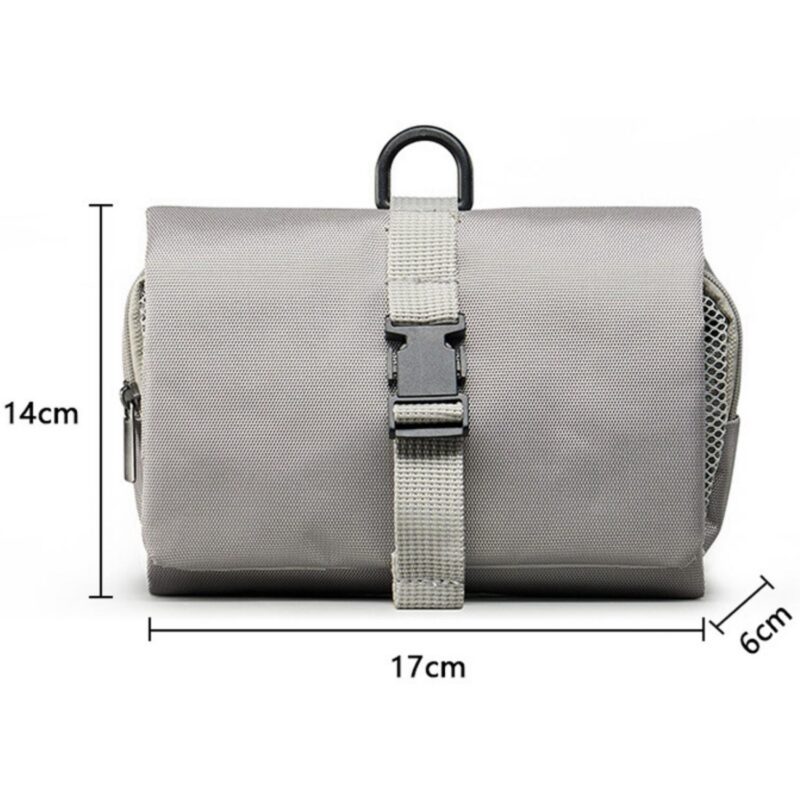 Custom Foldable Toiletry Bag With Buckle And Hook - 6