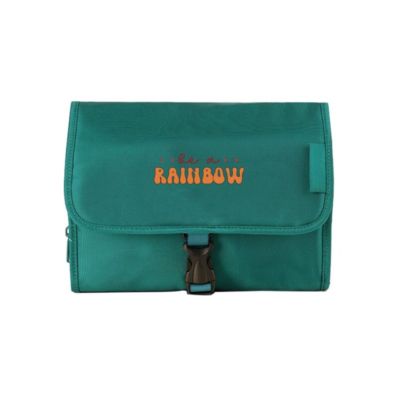 Custom Foldable Toiletry Bag with Hanging Hook - 2