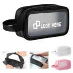 Custom Frosted Clear Toiletry Bag W/ Wrist Strap