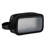 Custom Frosted Clear Toiletry Bag W/ Wrist Strap - 2