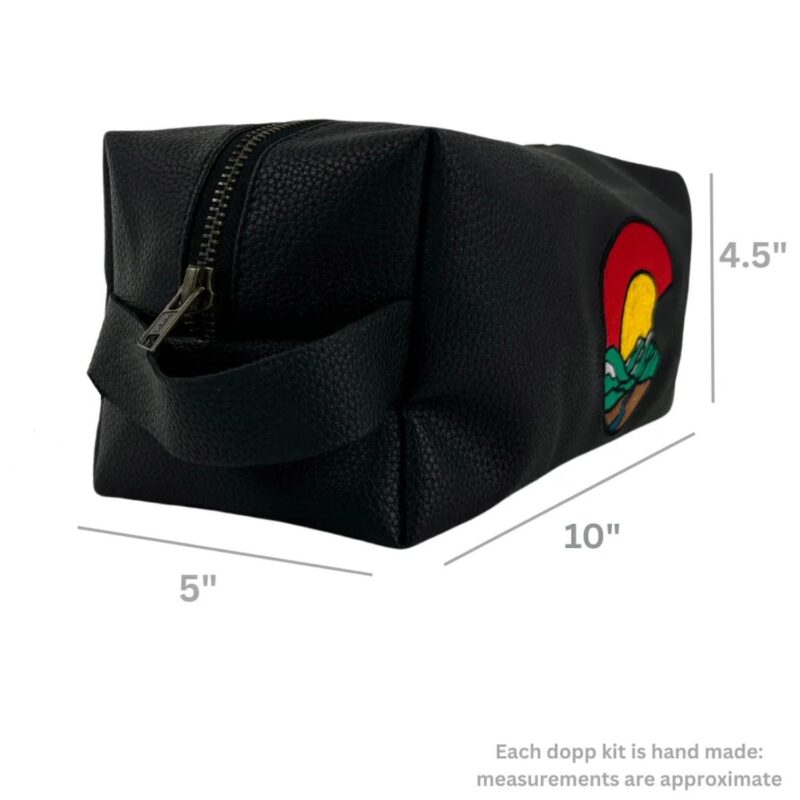 Custom Fully Customizable Leather Dopp Kit Your Logo Embroidered - 1