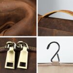 Custom Genuine Leather Hanging Travel Toiletry Bag for Men Women - 4