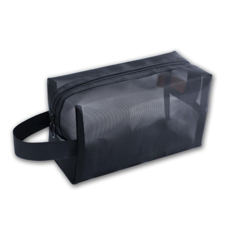 Custom Hanging Mesh Zippered Shower Toiletry Bag - 1