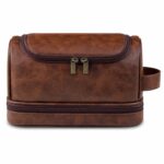 Custom Hanging PU Toiletry Bag With Zippered Base - 1