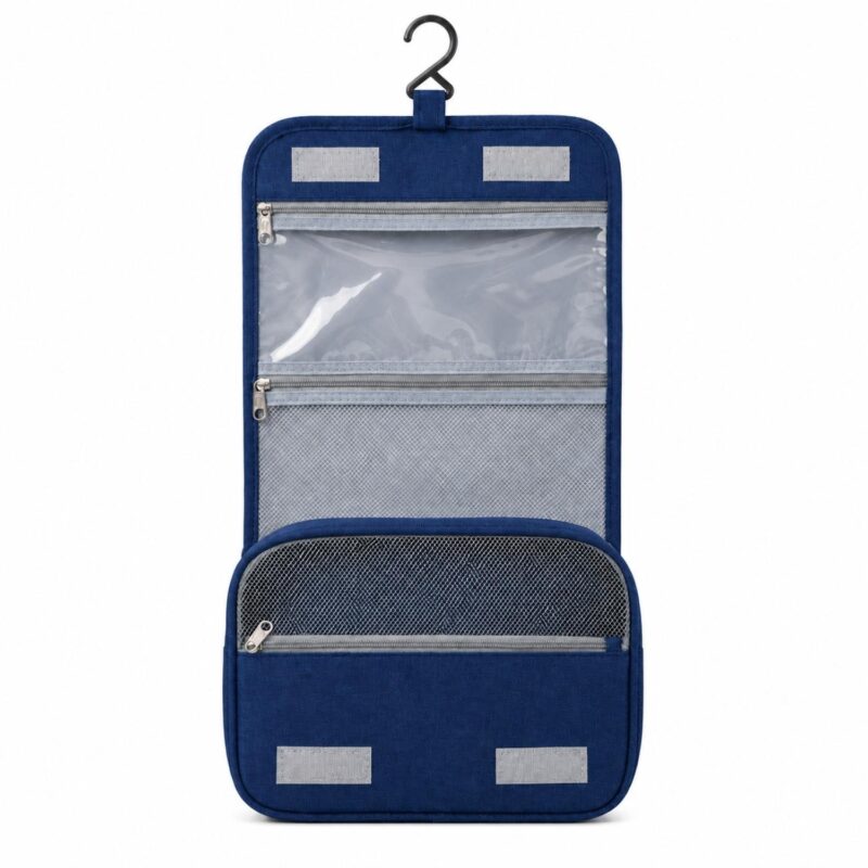 Custom Hanging Polyester Toiletry Bag With Compartments - 3