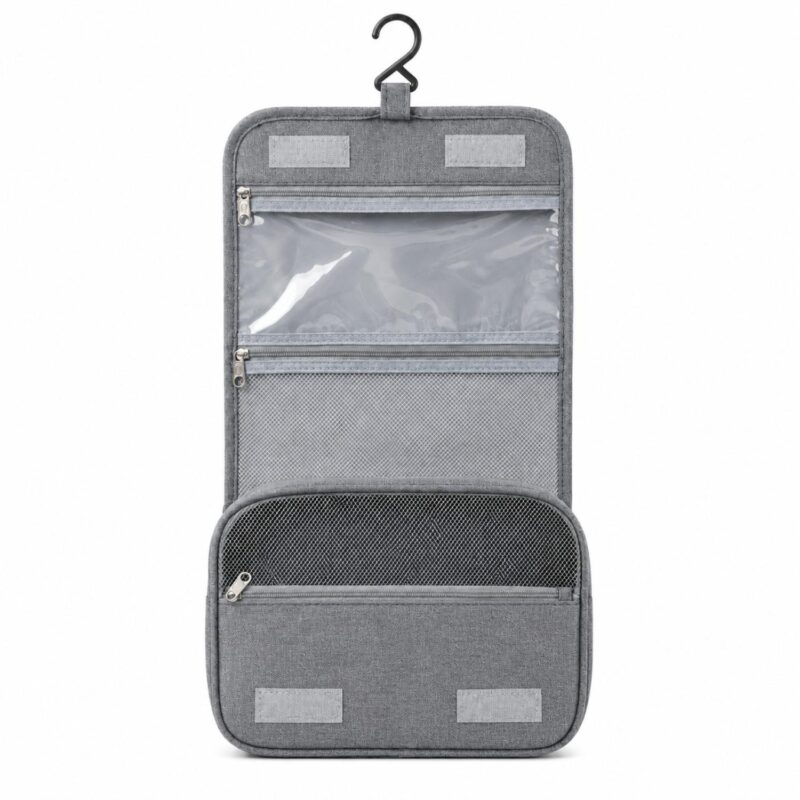 Custom Hanging Polyester Toiletry Bag With Compartments - 4