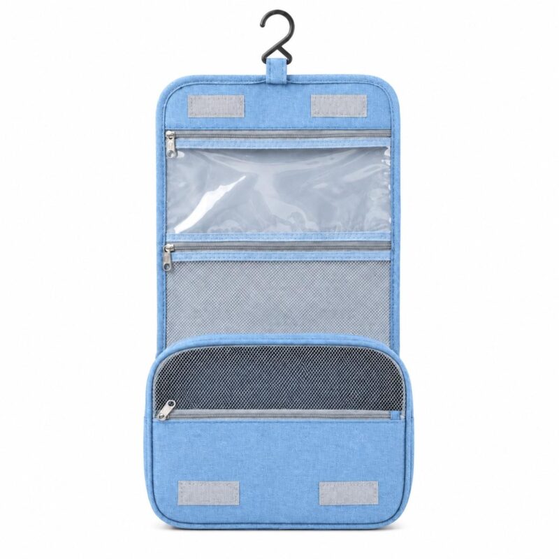 Custom Hanging Polyester Toiletry Bag With Compartments - 5