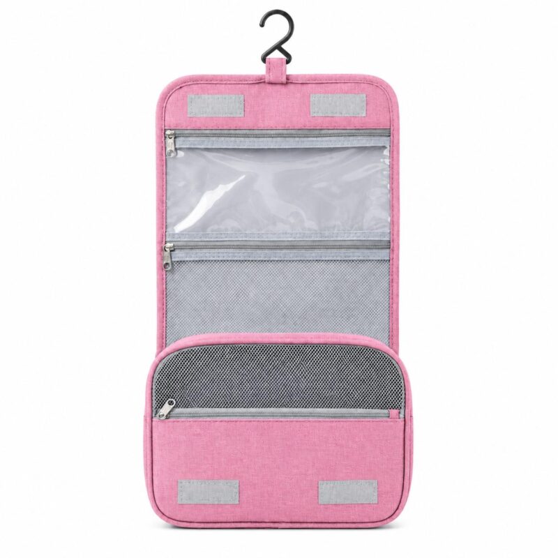 Custom Hanging Polyester Toiletry Bag With Compartments - 7