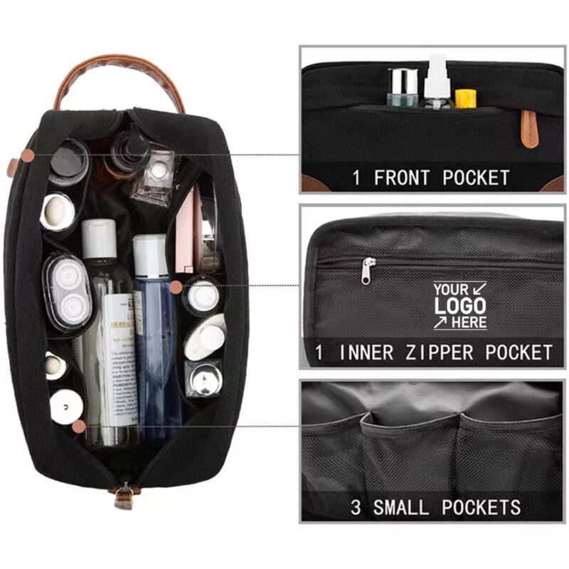 Custom Hanging Toiletry Bag with Dopp Kit Design for Easy Storage