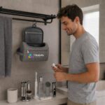 Custom Hanging Toiletry Bag with Front Zip Pocket - 5