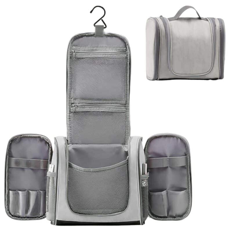 Custom Hanging Travel Toiletry Bag W/ Multiple Pockets - 3