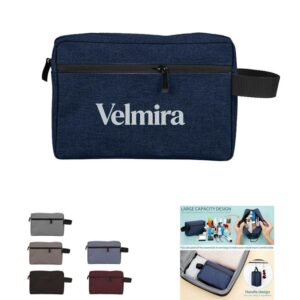 Custom Hanging Travel Toiletry Bag Water Resistant Shaving Pouch