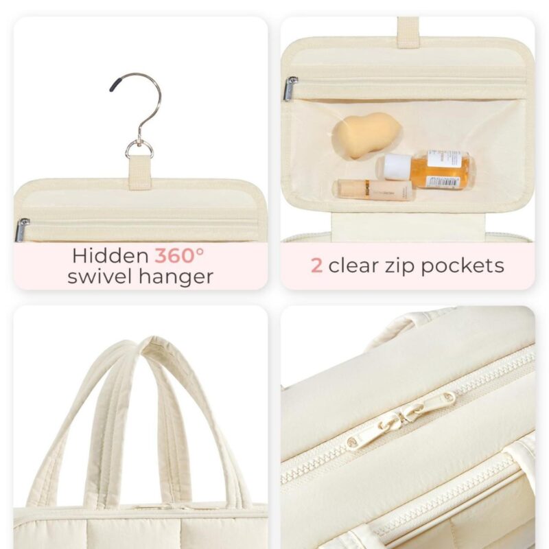 Custom Hanging Travel Toiletry Bag w/Jewelry Organizer - 4