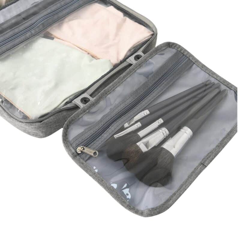 Custom Hanging Travel Toiletry Bag with Hook and 4 Compartments - 4