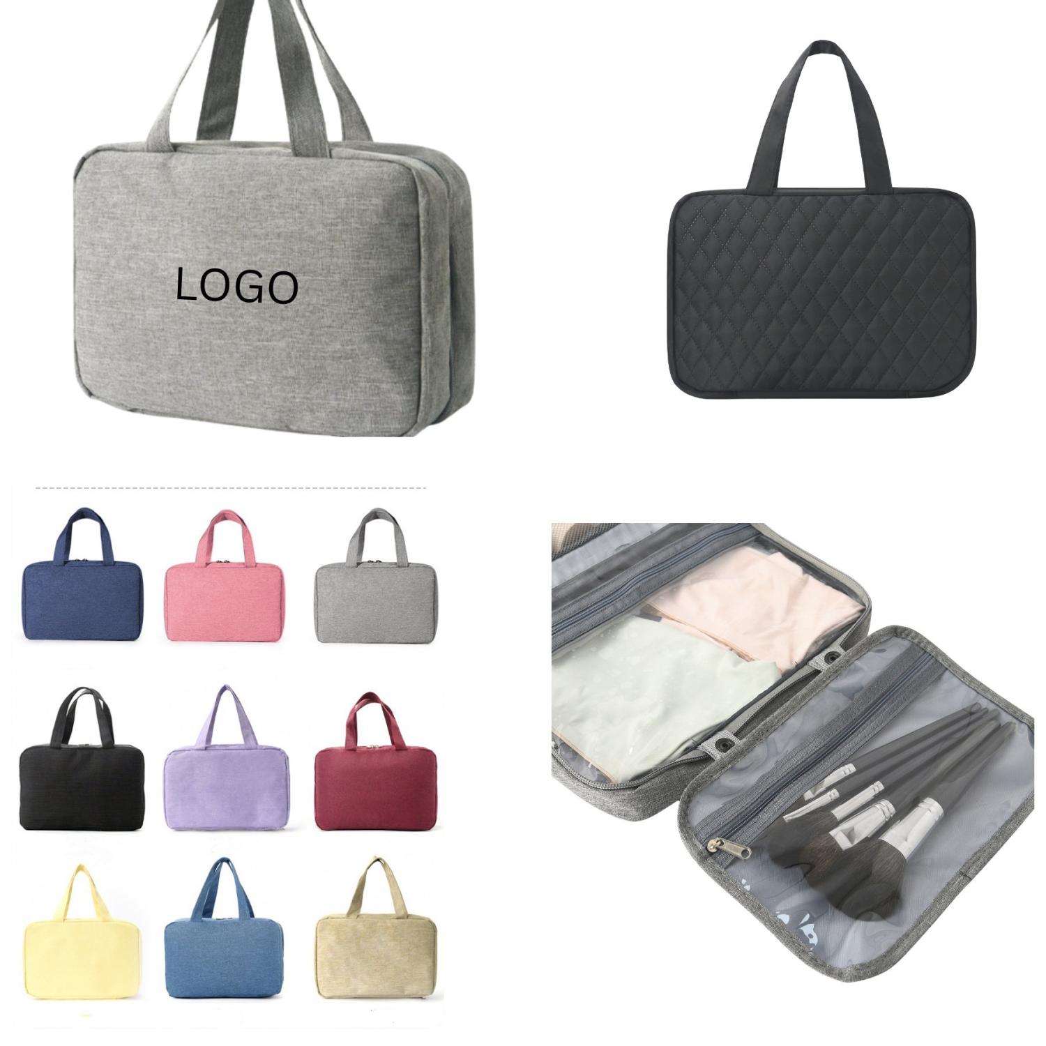 Custom Hanging Travel Toiletry Bag with Hook and 4 Compartments