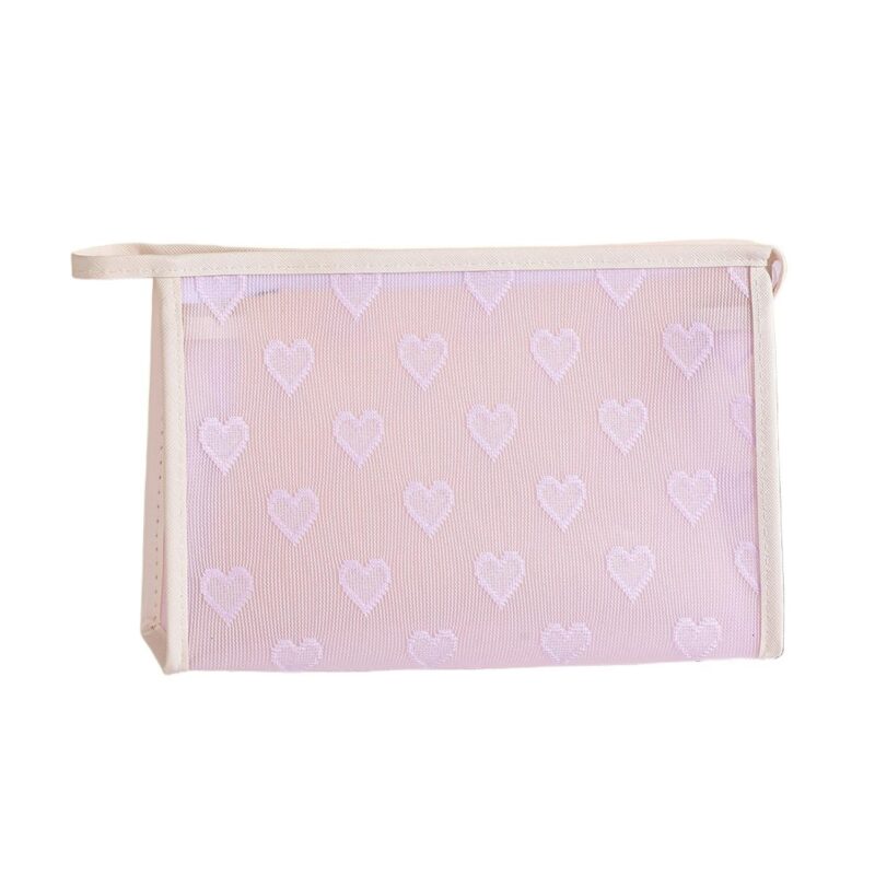 Custom Heart Pattern Cosmetic Bag Toiletry Bag For Women