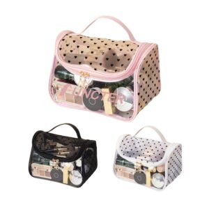 Custom Heart Pattern Cosmetic Bag Toiletry Bag W/ Flip