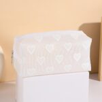 Custom Heart Pattern Medium Cosmetic Bag Toiletry Bag - 1