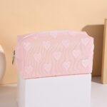 Custom Heart Pattern Medium Cosmetic Bag Toiletry Bag - 2