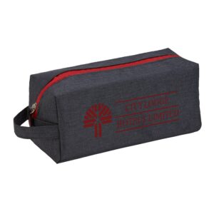 Custom Heathered Dopp Kit Toiletry Bag