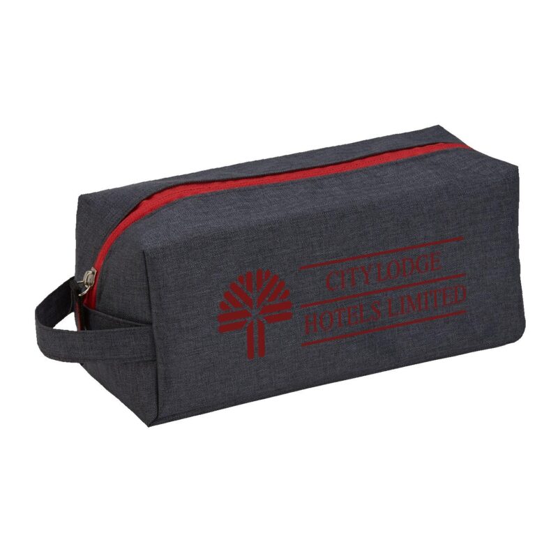 Custom Heathered Dopp Kit Toiletry Bag