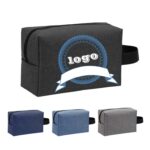 Custom Heathered Dopp Kit Toiletry Bag