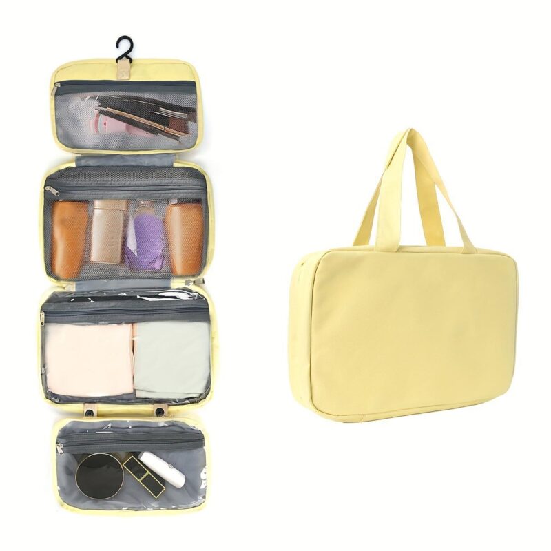 Custom Heathered Hanging Toiletry Bag - 4