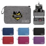 Custom Heathered Hanging Toiletry Bag - 1
