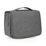 Custom Heathered Polyester Hanging Travel Toiletry Kit - 5
