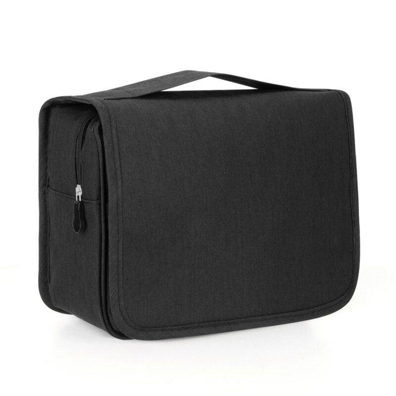 Custom Heathered Polyester Hanging Travel Toiletry Kit - 7