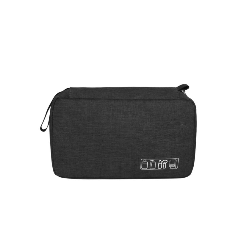 Custom Heathered Portable Travel Hanging Makeup Toiletry Bag - 4